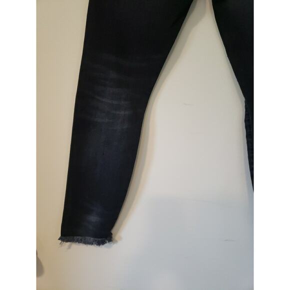 R13 Biker Boy Albany with rips Jeans Sz 27 R13W0087-297 Whiskered Raw Hem (G - Picture 14 of 15